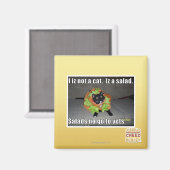 私は猫ではない。サラダを食べる。 マグネット (正面/裏面)