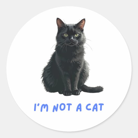 私は猫ではない ラウンドシール (正面)