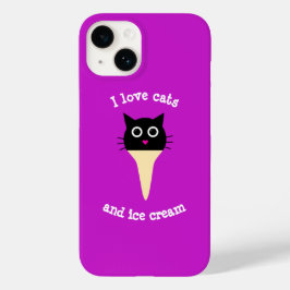 私は猫とアイスクリームケースメイトiPhoneケースが大好き Case-Mate iPhone 14ケース