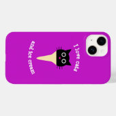 私は猫とアイスクリームケースメイトiPhoneケースが大好き Case-Mate iPhoneケース (裏面 (横))