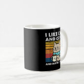 私は猫とコーヒーが好きで、レトロViは3人くらいかな コーヒーマグカップ (正面右)