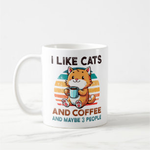 私は猫とコーヒーが好きで、猫が大好きな人は3人くらいかな コーヒーマグカップ
