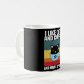 私は猫とコーヒーが好きで、3人もコーヒーが好きだ コーヒーマグカップ (正面左)