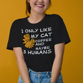 私は猫とコーヒー猫の親おもしろいことわざが好き Tシャツ