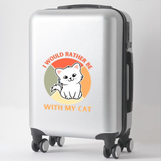 私は猫と一緒にいたい シール (スーツケース)
