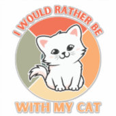 私は猫と一緒にいたい シール (正面)