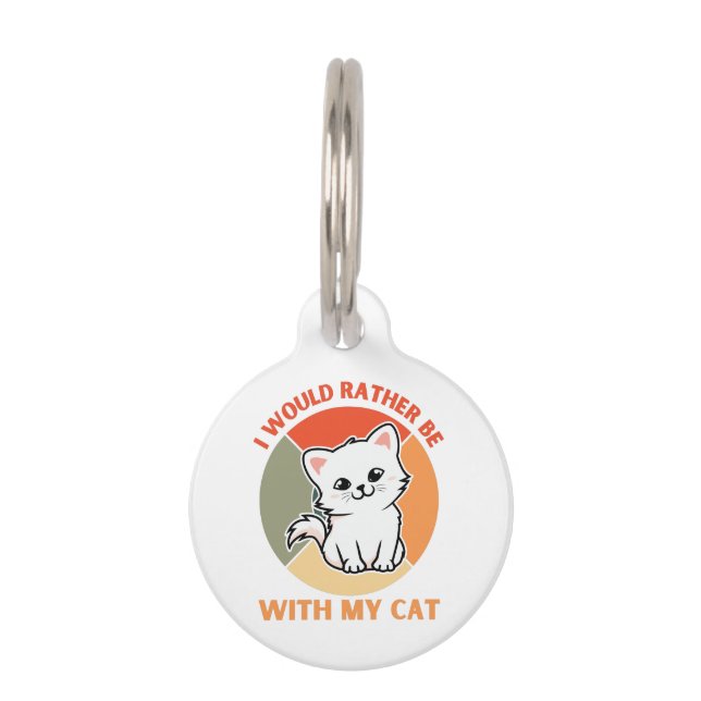 私は猫と一緒にいたい ペット　ネームタグ (正面)