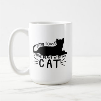 私は猫と予定がある コーヒーマグカップ