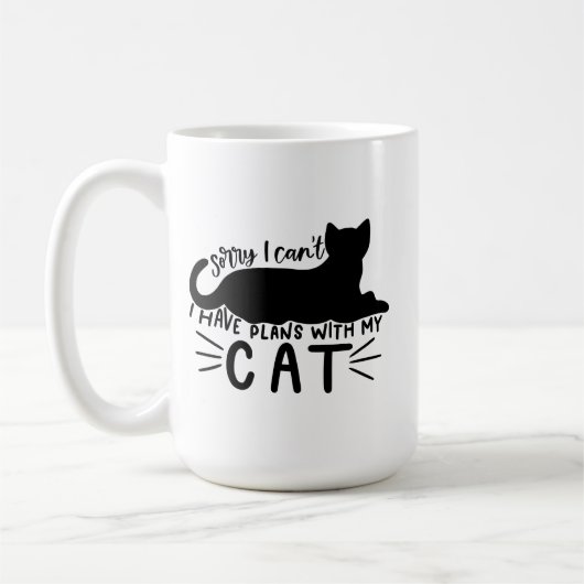 私は猫と予定がある コーヒーマグカップ (左)
