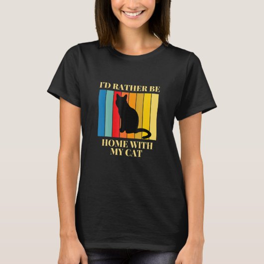 私は猫と暮らしたい Tシャツ (正面)