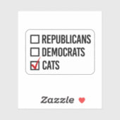 私は猫に投票する シール (シート)