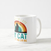 私は猫に遅れてごめんなさい コーヒーマグカップ (正面右)