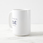 私は猫に飼われています コーヒーマグカップ (正面左)