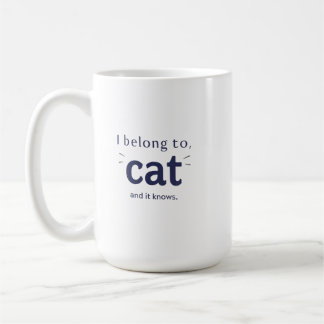 私は猫に飼われています コーヒーマグカップ