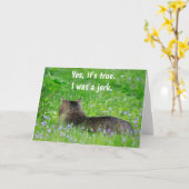 私は猫のわびだった カード (黄色い花)