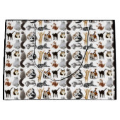 私は猫のギフトバッグを愛します ラージペーパーバッグ (正面)