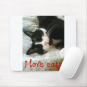 私は猫のマウスパッドを愛します マウスパッド (マウス)