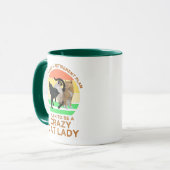 私は猫のレディ熱狂するアになるおもしろい予定 マグカップ (正面左)