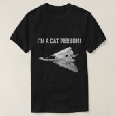 私は猫の人f-14 tomcatプルオーバーフード付きスウェットシャツ tシャツ (デザイン正面)
