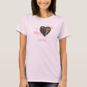 私は猫の写真カスタムと名前と品種が大好き Tシャツ (正面)