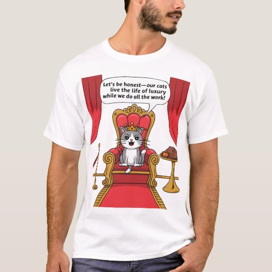 私は猫の命を救うために頑張る Tシャツ (正面)