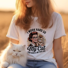 私は猫の命を救うために頑張る Tシャツ