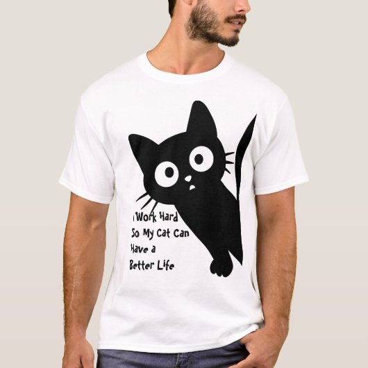 私は猫の命を救うために頑張る Tシャツ (正面)