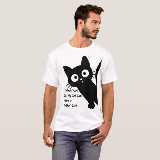 私は猫の命を救うために頑張る Tシャツ (正面フル)