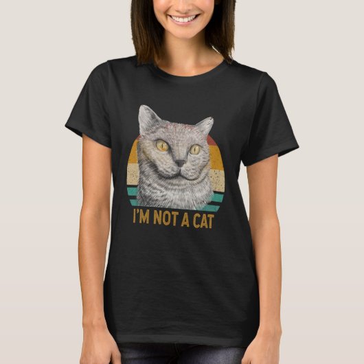 私は猫の弁護士ではないユーモアのウイルスビデオ会議Cat Tシャツ (正面)
