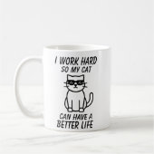 私は猫の懸命を活かして生活している。 コーヒーマグカップ (左)