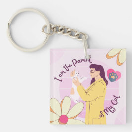 私は猫の親だ キーホルダー