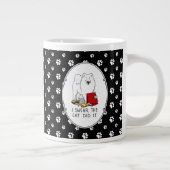 私は猫はそれをサモエド犬の汚れをやったと誓うおもしろい ジャンボコーヒーマグカップ (右)