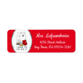 私は猫はそれをサモエド犬の汚れをやったと誓うおもしろい ラベル (正面)