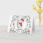 私は猫よりもクリスマスプレゼントが大好きです カード (黄色い花)