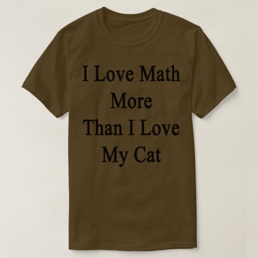 私は猫よりも数学が好きだ Tシャツ (デザイン正面)