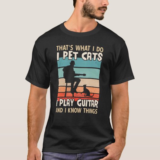 私は猫をギター遊で飼っていて知り合いの男鹿 Tシャツ (正面)