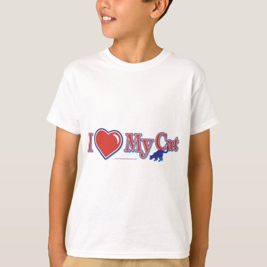 私は猫をハートする Tシャツ (正面)