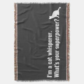 私は猫を囁く人だ超大国とは何だおもしろい スローブランケット (正面縦)