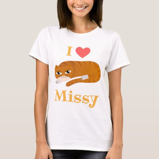 私は猫を愛している Tシャツ (正面)