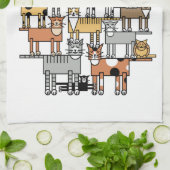 私は猫を愛します キッチンタオル (折り畳み)