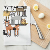 私は猫を愛します キッチンタオル (四つ折り)