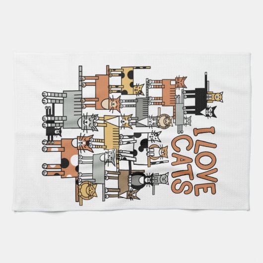 私は猫を愛します キッチンタオル (横)