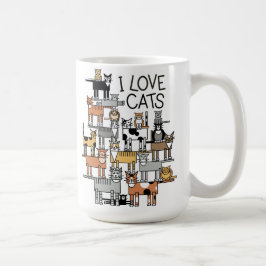 私は猫を愛します コーヒーマグカップ