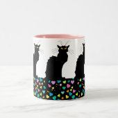 私は猫を愛します ツートーンマグカップ (中央)