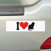 私は猫を愛します* バンパーステッカー (車上)