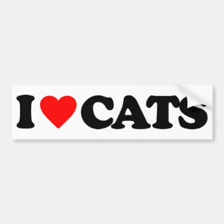 私は猫を愛します バンパーステッカー
