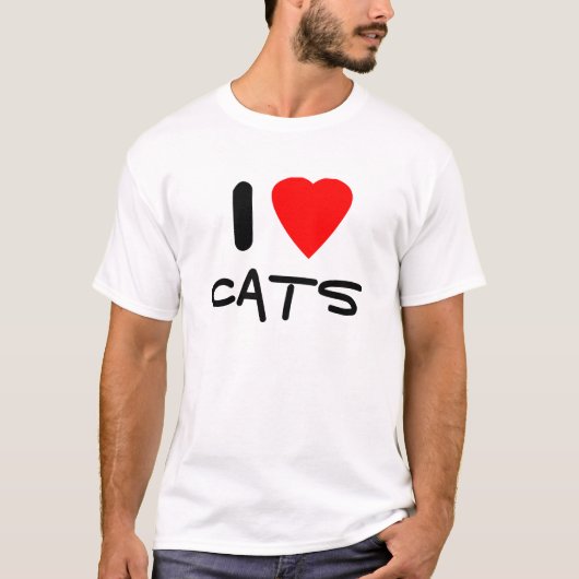 私は猫を愛します Tシャツ (正面)