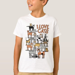 私は猫を愛します Tシャツ