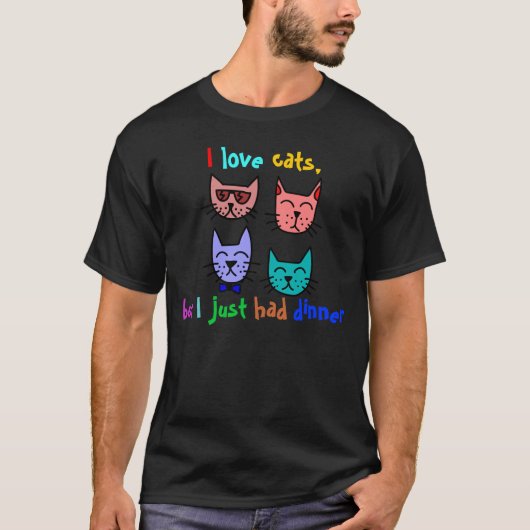 私は猫を愛します Tシャツ (正面)