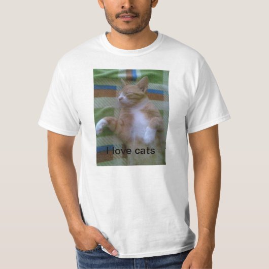 私は猫を愛します Tシャツ (正面)